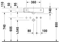 Vorschau: Duravit Vero Air Handwaschbecken rechteckig 50x25cm, ohne Überlauf, mit Wondergliss, weiß 07245000001