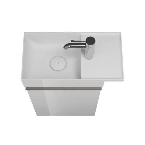 Burgbad Yumo Gästebad Handwaschbecken 50,5m mit Waschtischunterschrank