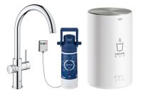 Vorschau: Grohe Red Duo Küchenarmatur, C-Auslauf, Armatur und Boiler Größe M, chrom 30083001