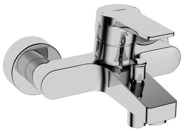 Hansa Hansatwist Einhand-Wannen-Batterie, für Wandaufbau, Vollhebel, chrom 09742183