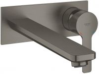 Grohe Lineare 2-Loch-Waschtischbatterie, Ausladung 207mm hard graphite gebürstet 23444AL1