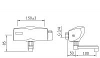 Vorschau: Hansa Hansaelectra Waschtisch-Elektronik-Batterie, Temperierbatterie, Batteriebetrieb, 100mm, chrom