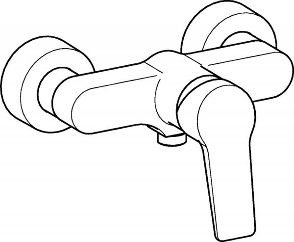 Hansa Hansatwist Einhand-Brause-Batterie, für Wandaufbau, Vollhebel, chrom