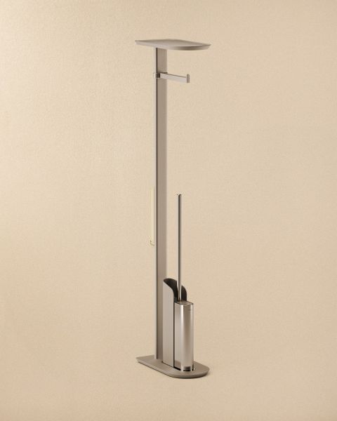 Cosmic Flat Stand-Toilettenbürstenhalter mit Rollenhalter, chrom