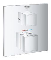 Vorschau: Grohe Grohtherm Cube Thermostat- Brausebatterie mit integrierter 2-Wege-Umstellung