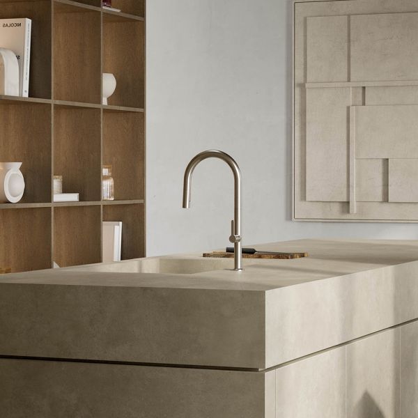 Kludi AUREA Küchenarmatur mit ausziehbarer Brause 55852N575 stainless brushed nickel