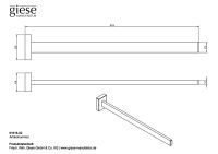 Vorschau: Giese Handtuchhalter starr 41,5cm, chrom