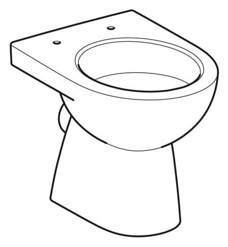 Geberit Renova Stand-WC Tiefspüler, Abgang horizontal, teilgeschlossene Form, weiß_2