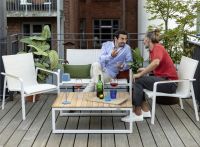 Vorschau: KETTLER DINING DIAMOND Lounge 2er Bank weiß matt/ beige 0103940-5800