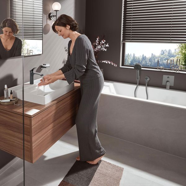 hansgrohe Vivenis Wannenarmatur Unterputz, brushed black chrome