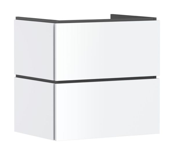 hansgrohe Xilesa E Unterschrank 63x47cm für Waschtisch, 2 Schubkästen, Grifffuge, weiß matt 54256700 