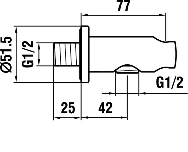 Kartell by Laufen Twin Curve Brause-Anschlussbogen mit integriertem Brausehalter H3639800041521_1