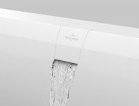 Villeroy&Boch Wasserzulauf integriert in Überlauf für SQUARO EDGE 12 Badewanne Stone White