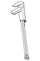 Vorschau: Hansa Hansatwist Eco Einhebelmischer 121mm, wassersparend 3.36 l/min, chrom