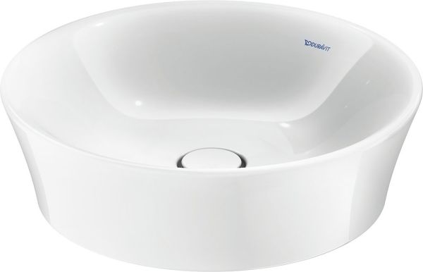 Duravit White Tulip Waschtisch Ø50cm, ohne Überlauf, mit Ablaufventil, WonderGliss, weiß 23655000701