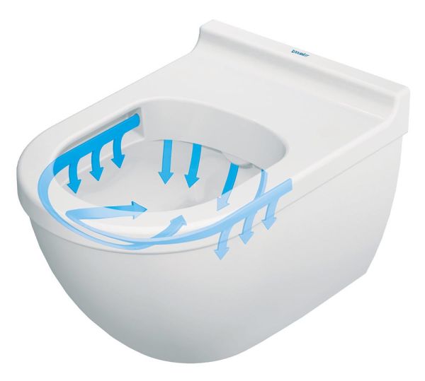 Duravit Starck 3 Wand-WC Set inkl. WC-Sitz mit Absenkautomatik, 54x37cm, oval, rimless, weiß 45270900A1
