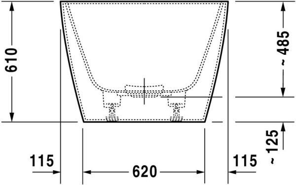Duravit DuraSquare freistehende Badewanne rechteckig 185x85cm, weiß