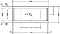 Vorschau: Duravit Starck Einbau-Badewanne rechteckig 180x80cm, weiß