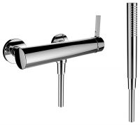 Kartell by Laufen Einhand-Duschenmischer mit Brausegarnitur, chrom H3313370041411