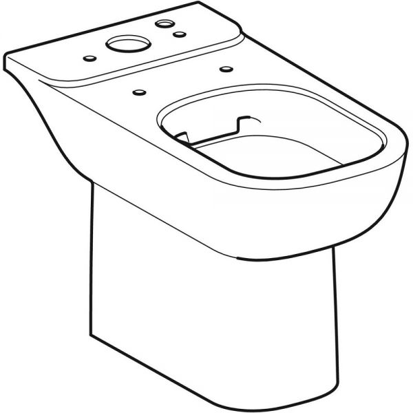 Geberit Smyle Stand-WC für AP-Spülkasten aufgesetzt, Tiefspüler, Rimfree, weiß_2