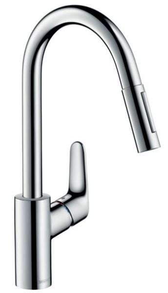 Hansgrohe Focus M41 Einhebel-Küchenmischer 240 mit Ausziehbrause und sBox, chrom