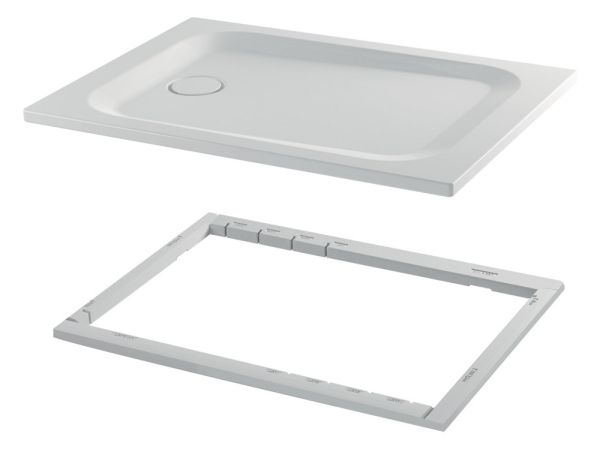 Bette BetteUltra Rechteck Duschwanne 130x100cm mit Wannenträger, weiß