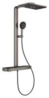 Vorschau: Grohe Rainshower Aqua Pure Duschsystem mit Thermostatbatterie, hard graphite gebürstet/schwarz 100961AL00