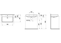 Vorschau: Laufen Pro S Aufsatzwaschtisch wandmontiert, geschliffen, mit 1 Hahnloch, 70x46,5cm, weiß H8169670001041