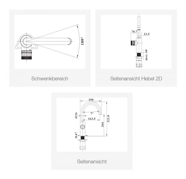 Blanco Evol Mono Hot & Filter Küchenarmatur, schwarz matt