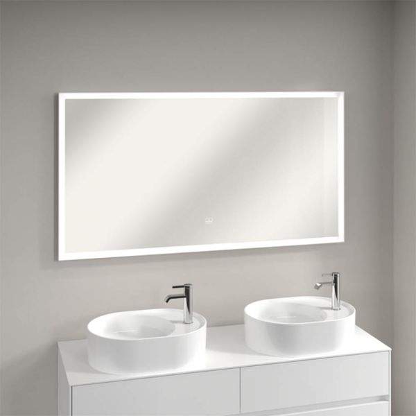 Villeroy&Boch Subway 3.0 LED-Spiegel, mit Sensordimmer, 140x75cm, weiß matt A4631400