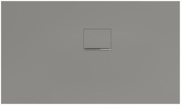 Villeroy&Boch Squaro Infinity Quaryl®-Duschwanne, Eckeinbau rechts gegen Wand, 130x75cm, grey, UDQ1375SQI2RV-3S