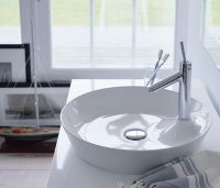 Duravit Cape Cod Aufsatzbecken mit Armatureninsel, ohne Überlauf, ø 480mm, weiß 2328480000