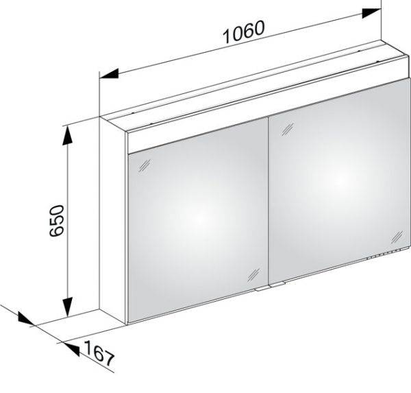 Keuco Edition 400 Spiegelschrank mit Spiegelheizung für Wandvorbau 106x65cm
