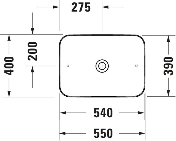 Duravit Cape Cod Aufsatzbecken 55x40 weiss matt 23475532001