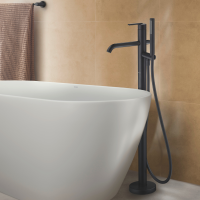 Duravit Balcoon Einhebel-Wannenmischer bodenstehend, schwarz matt BA5250000046