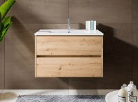 Vorschau: RIHO Porto Wave Waschtisch mit Unterschrank 80cm & LED-Spiegelschrank