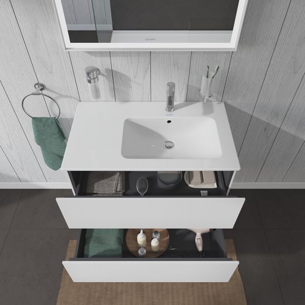 Duravit L-Cube Waschtischunterschrank Becken rechts 82x48cm 2 Schubladen für ME by Starck 234683