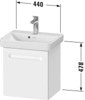 Vorschau: Duravit No.1 Waschtischunterschrank 44cm mit 1 Tür, passend zu Waschtisch Duravit No.1 074350