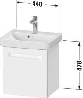 Vorschau: Duravit No.1 Waschtischunterschrank 44cm mit 1 Tür, passend zu Waschtisch Duravit No.1 074350