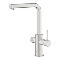 Vorschau: Grohe Blue Pure Minta Einzelarmatur, herausziehbarer L-Auslauf mit Filterfunktion supersteel 30601DC0 1