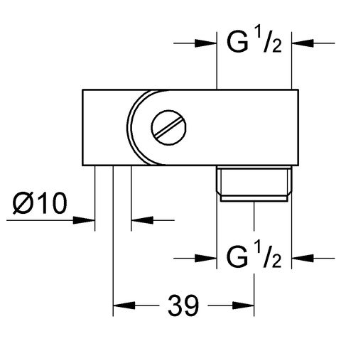 Grohe Gelenkstück, 1/2", schwarz