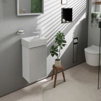 Vorschau: hansgrohe Xevolos E Waschtischunterschrank 34x24,5cm für Handwaschbecken 61086450 Türanschlag rechts Vorschau: hansgrohe Xevolos E Waschtischunterschrank 34x24,5cm für Handwaschbecken 61086450 Türanschlag rechts