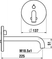 Vorschau: Laufen Twintronic elektr. UP-Waschtischmischer m. IR-Senoren zu Simibox Ausladung 225mm