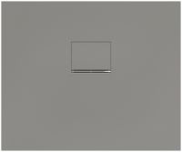 Vorschau: Villeroy&Boch Squaro Infinity Quaryl®-Duschwanne, lange Seite geschnitten an der Wand, 90x75cm, grey, UDQ9075SQI2BV-3S