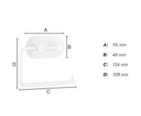 Vorschau: Smedbo Round Design selbstklebender Toilettenpapierhalter, schwarz