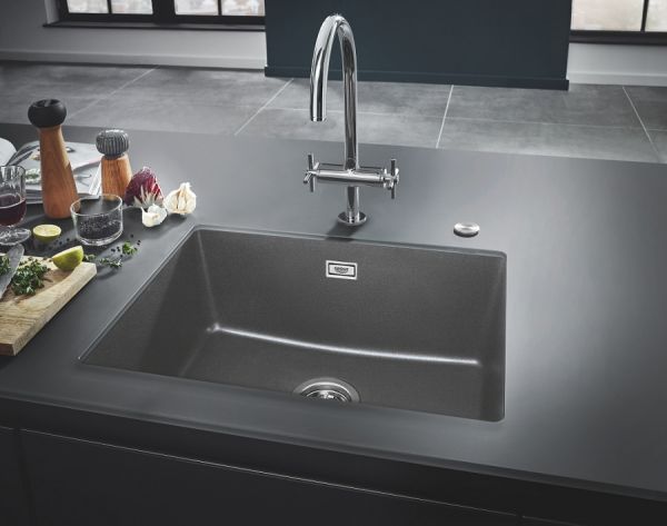 Grohe K700 70-C Küchenspüle Einbau/Unterbau, granit schwarz