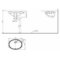 Vorschau: TOTO WU Unterbauwaschtisch oval, 50x38cm, weiß CeFiONtect