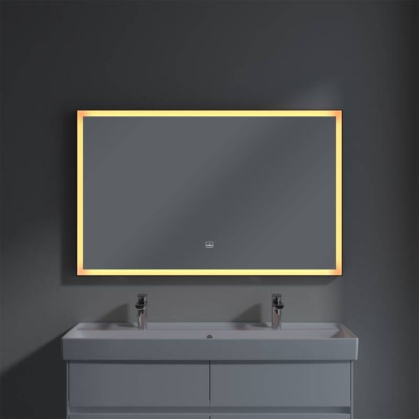 Villeroy&Boch Subway 3.0 LED-Spiegel, 120x75cm, mit Sensordimmer, schwarz matt