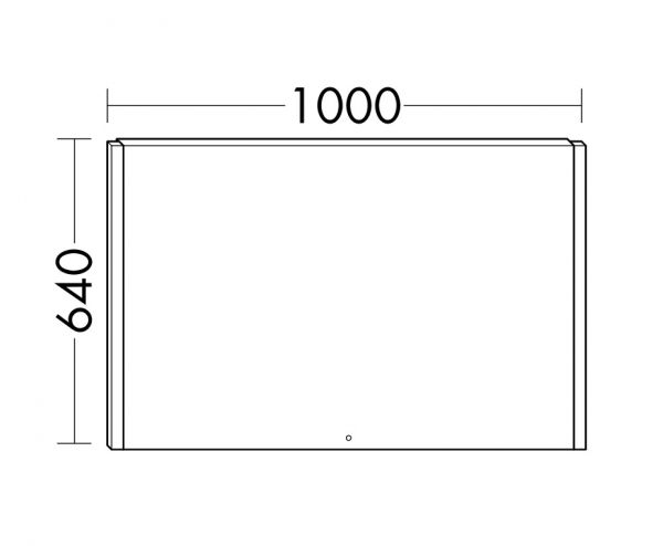 Burgbad Cube Leuchtspiegel mit vertikaler LED-Beleuchtung, dimmbar, 100x64cm