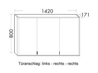 Burgbad rl20 Spiegelschrank 142x80cm mit Klarglas Lichtrahmen, Türanschlag links SPVM140LF6947 Burgbad rl20 Spiegelschrank 142x80cm mit Klarglas Lichtrahmen, Türanschlag links SPVM140LF6947